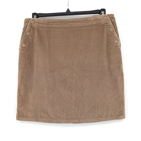 bagatelle Dresses & Skirts - Vintage Tan Corduroy Button-Accent Mini Skirt Size 12 Bagatelle Preppy Skater